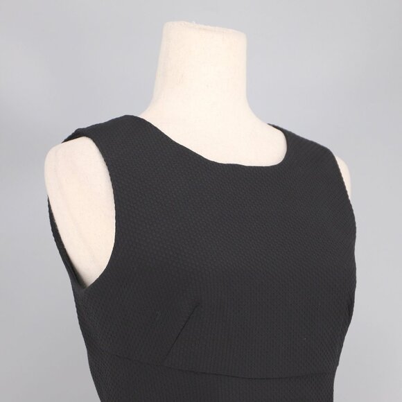 NWT CALVIN KLEIN Textured Knit Sleeveless Sheath Dress Cotton Black Size 6 - Picture 3 of 8